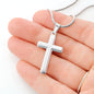 Engrave Cross Necklace for Mom