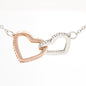 Two Hearts Bond Necklace for Grandma