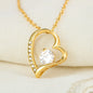 To My Girlfriend Heart Necklace