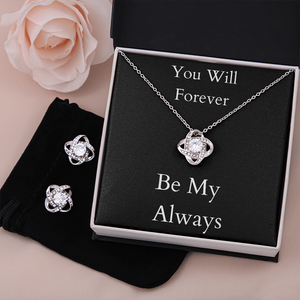 Forever Be My Always Necklace & Earrings Set